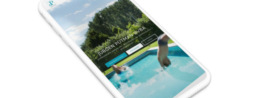 Website voor zwembadbouwer en grondwerken Jurgen Putman uit Deerlijk